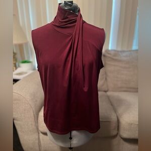 Worthington Deep Red Sleeveless Blouse